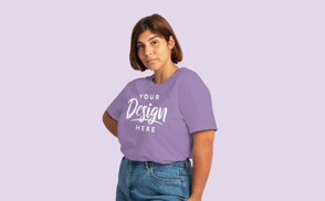 Woman with hand on waist t-shirt mockup | Start Editing Online