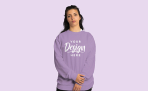 Dark hair girl sweatshirt hoodie | Online Editing Generator