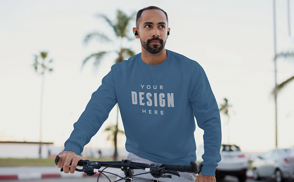 Cycling model sweatshirt mockup