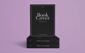 Pile of books over solid background mockup
