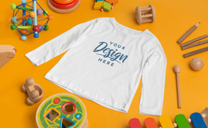Long sleeve sweatshirt with toys mockup