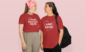 Lesbian couple in love t-shirt mockup