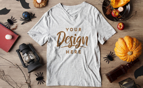 Halloween t-shirt mockup composition-repeated