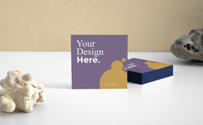 Business card on table mockup