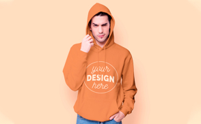 male model hoodie mockup