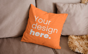 Couch pillow mockup design