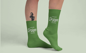 Socks tattooed leg mockup | Online Editing Generator