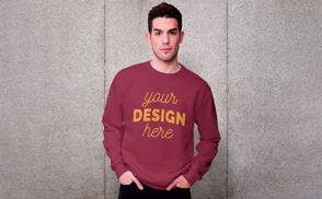 Men wearing sweatshirt mockup