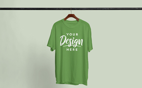 Slim fit t-shirt hanging  | Edit Online in Mockup Generator