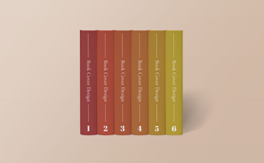 Book spines for reading books mockup