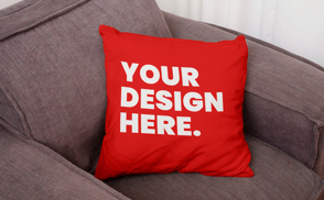 Sofa pillow mockup design