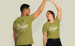 Hispanic couple dancing t-shirt mockup