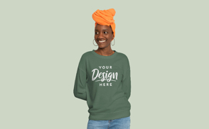 African woman long sleeve mockup | Start Editing Online