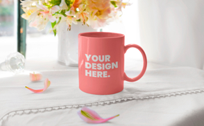 Mug table mockup design