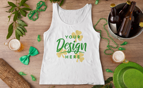 Saint Patricks tank top t-shirt mockup