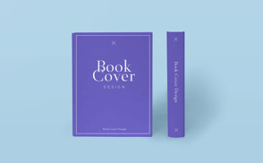 Book cover and spine mockup