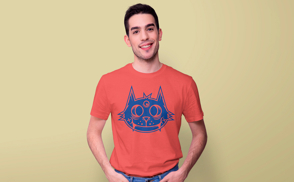 Man wearing t-shirt mockup