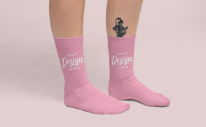 Tattooed leg socks mockup | Online Editing Generator