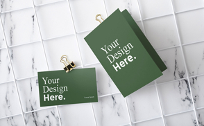 Business and greeting card mockup
