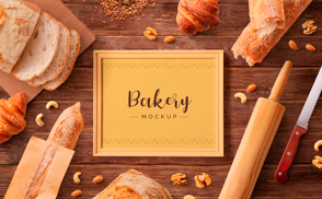 bakery frame mockup composition