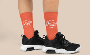 Dark Sneakers and Socks Mockup | Online Editing Generator