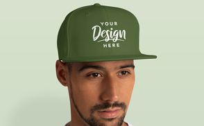 Latin american man in baseball cap mockup