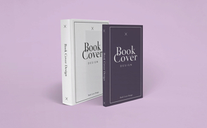 Two books on solid background mockup