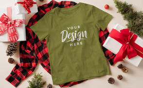 Christmas t-shirt mockup