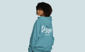 Cool black girl back hoodie mockup  | Start Editing Online