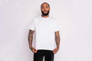 Handsome black man with a t-shirt mockup