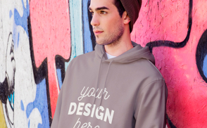 men model hoodie mockup