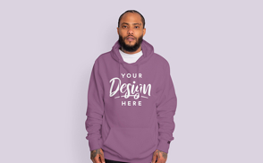 Cool black man wearing a hoodie mockup | Start Editing Online