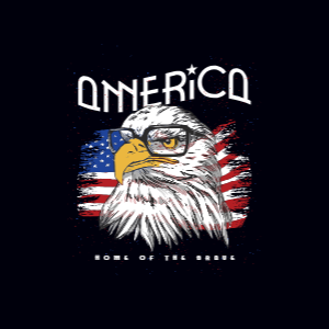 4th of July eagle editable t-shirt template