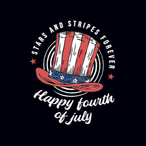 4th July hat editable t-shirt template