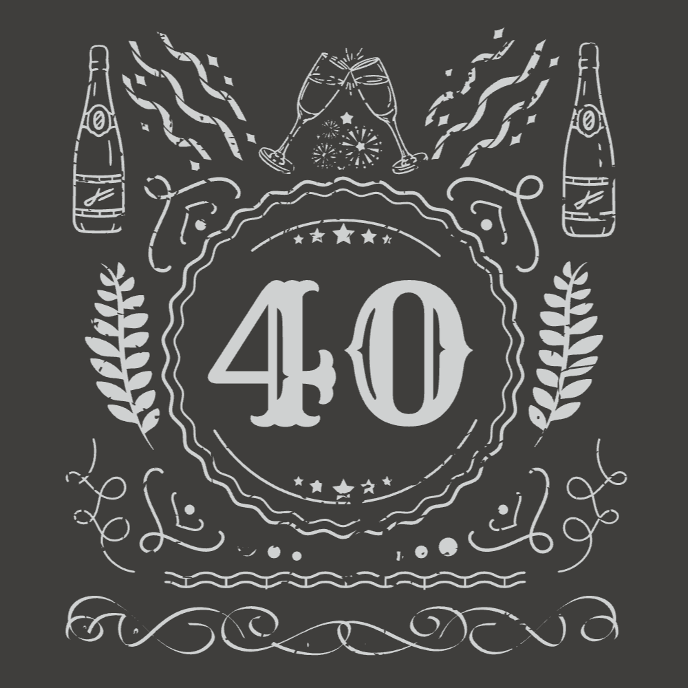 40th birthday party editable t-shirt template | Create Online