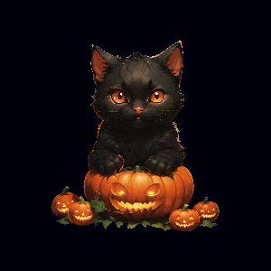 Halloween black cat editable t-shirt template