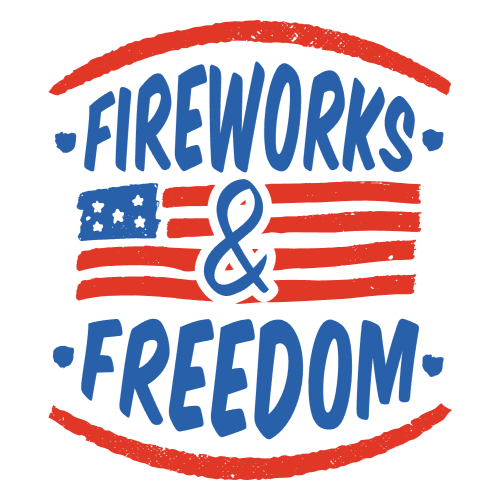 4th of july fireworks editable t-shirt template | Create Merch Online