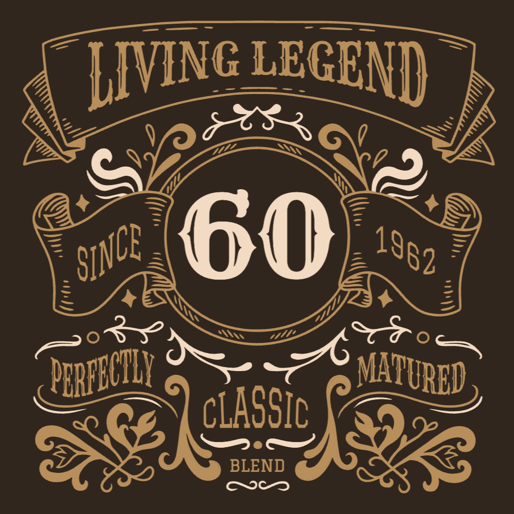 60th vintage birthday editable t-shirt template | Create Merch Online