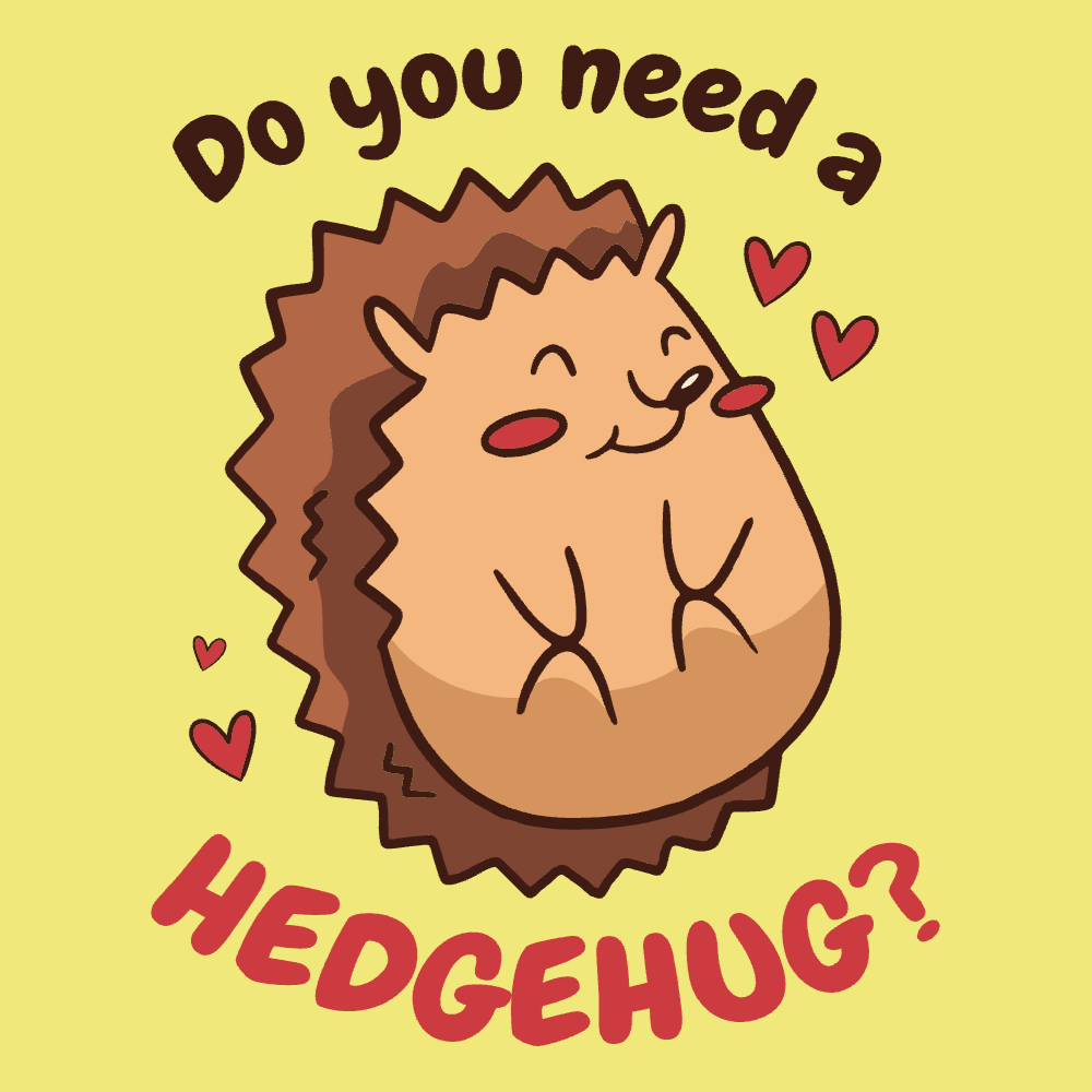Adorable hedgehog editable t-shirt template | T-Shirt Maker