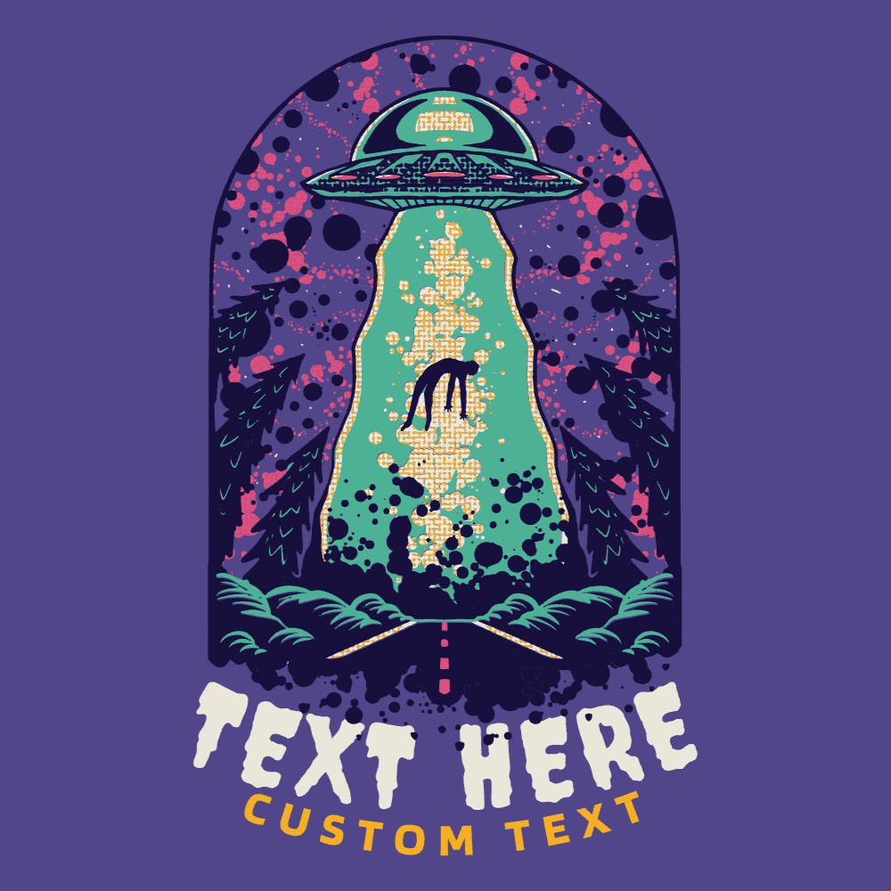 Alien abduction space editable t-shirt template | Create Designs