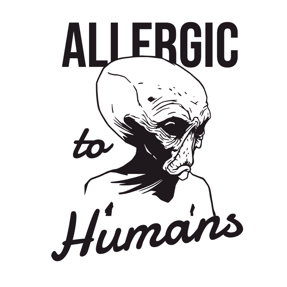 Allergic Alien Editable T-Shirt Template | Create Designs