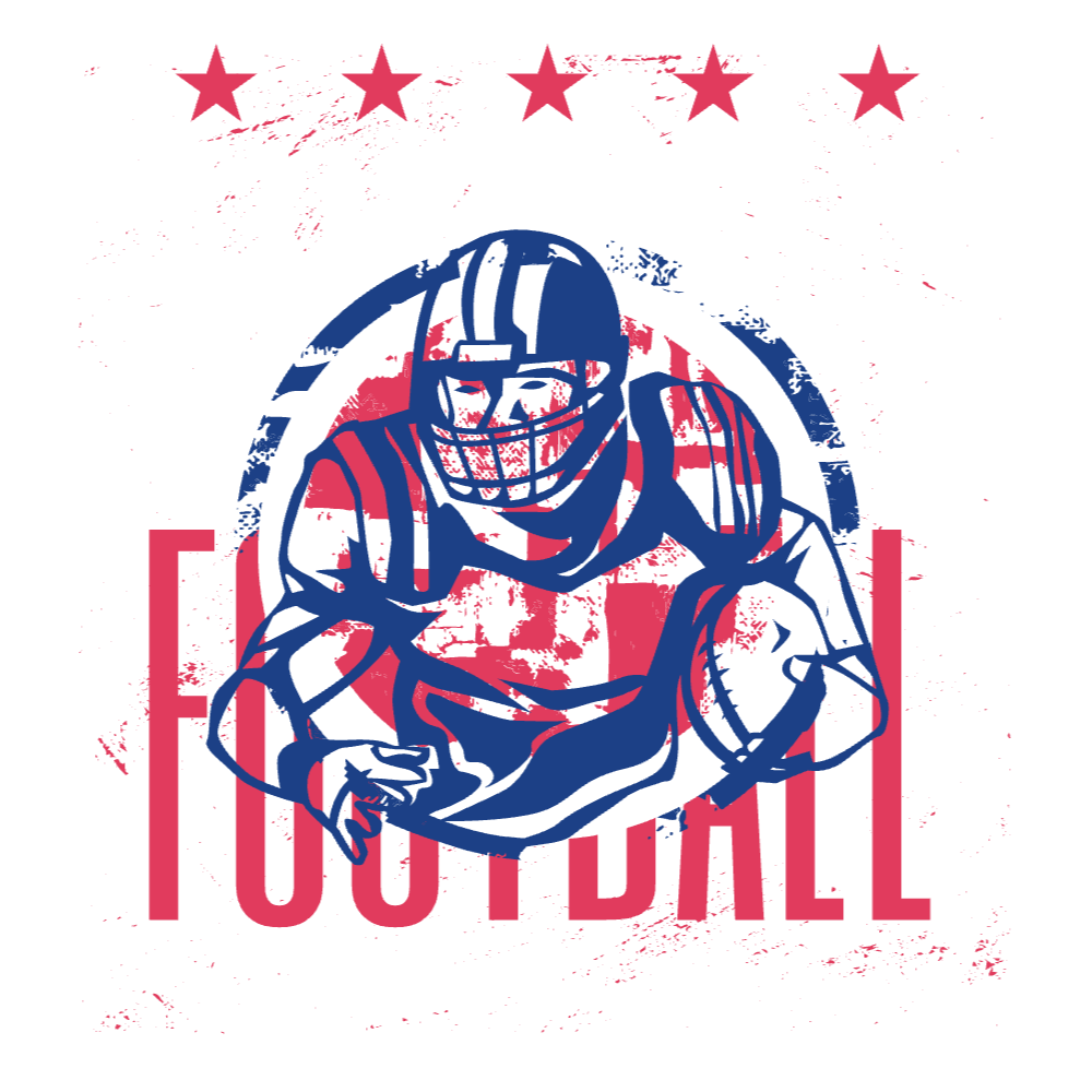 AmericanFootball vintage editable t-shirt templat | Create Online
