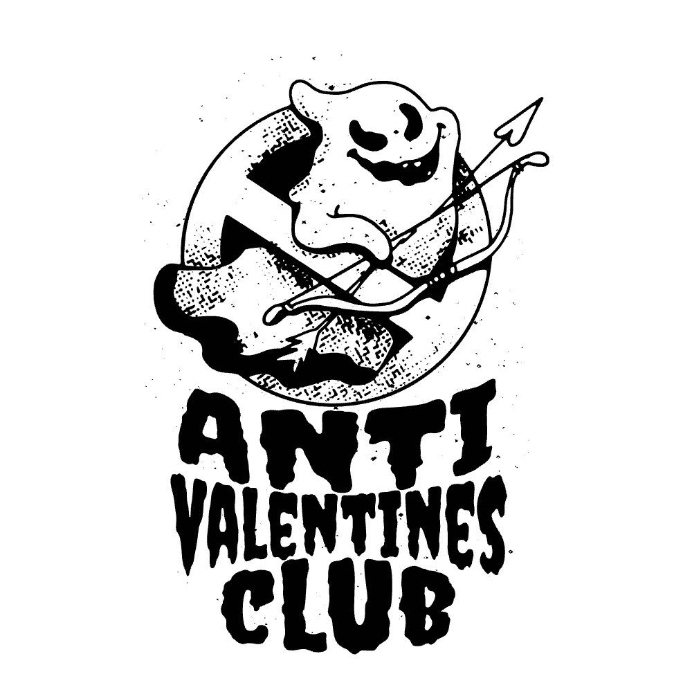 Anti valentine's ghost editable t-shirt template