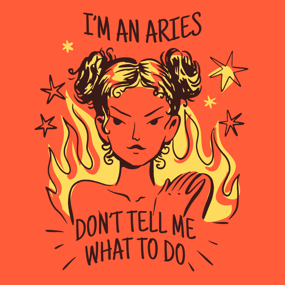 Aries zodiac sign t-shirt template editable | Create Online