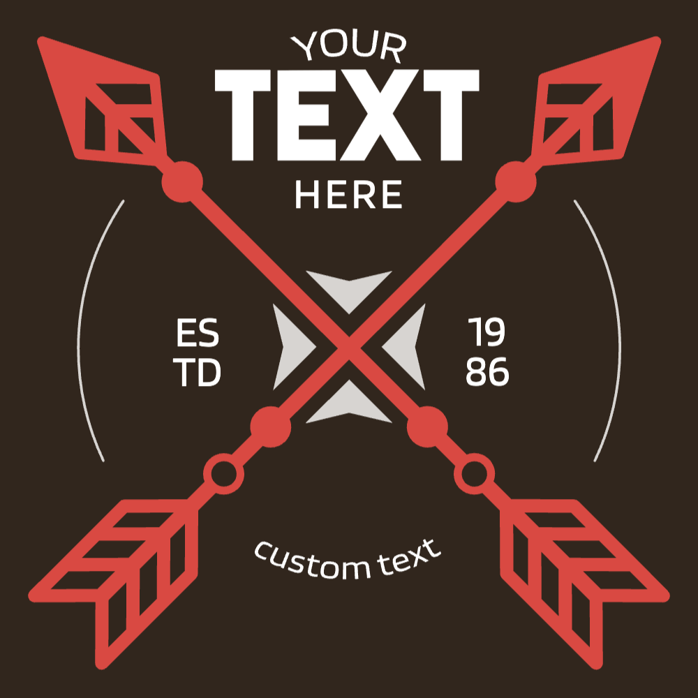 Arrows and tex editable t-shirt template | Create Online