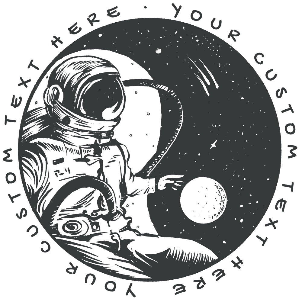Astronaut yin yang space editable t-shirt template | Create Merch Online