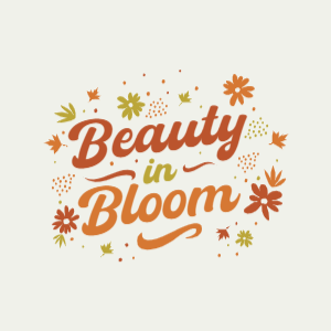 Beauty in bloom editable t-shirt template
