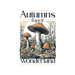 Autumn fungi editable t-shirt template