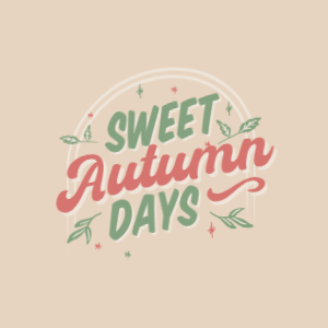 Autumn days lettering editable t-shirt template