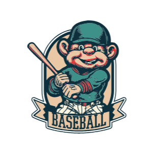 Baseball character editable t-shirt template